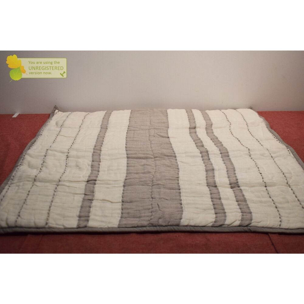 Hearth and Hand with Magnolia Gray Striped Pillow Sham Standard* (Dirt Mark)